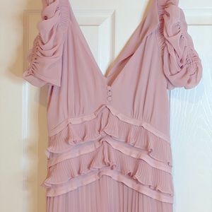 NWT Self-Portrait pink midi dress sz 4